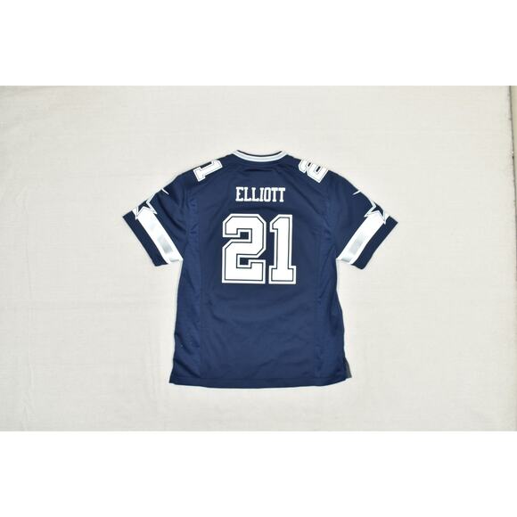 Dallas Cowboys Football Jersey Mens Large NFL Ezekiel Elliott 21 Nike - Picture 3 of 8